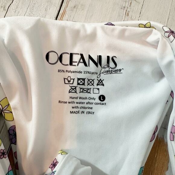 Oceanus Swimwear Revolve Ditzy Floral Bikini Set White Multi Size Large - Picture 6 of 7